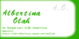 albertina olah business card